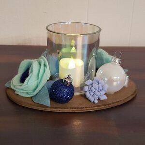 Lovely Handmade Faux Candle Accent Piece Holiday Table Decoration